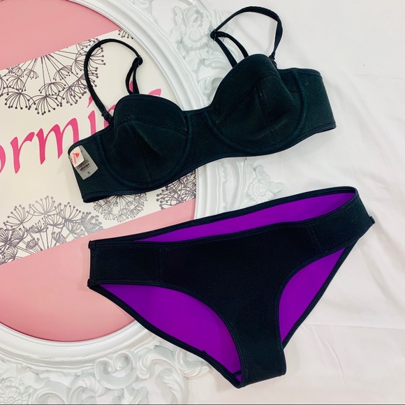 EBuddy Apparel /Color Block Purple White Mint Swim - Picture 4 of 8